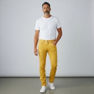 Vintage Pierre Cardin Jeans W33 L34 Deauville Yellow Straight Leg Pants
